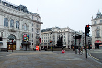 Piccadilly Circus. View towards Shaftesbury Memorial fountain